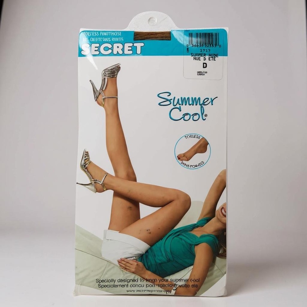 Secret Summer Cool Toeless Pantyhose – New in Package!